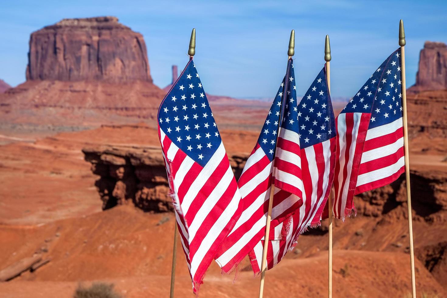 MONUMENT VALLEY, UTAH, USA, 2009. Stars and Stripes photo