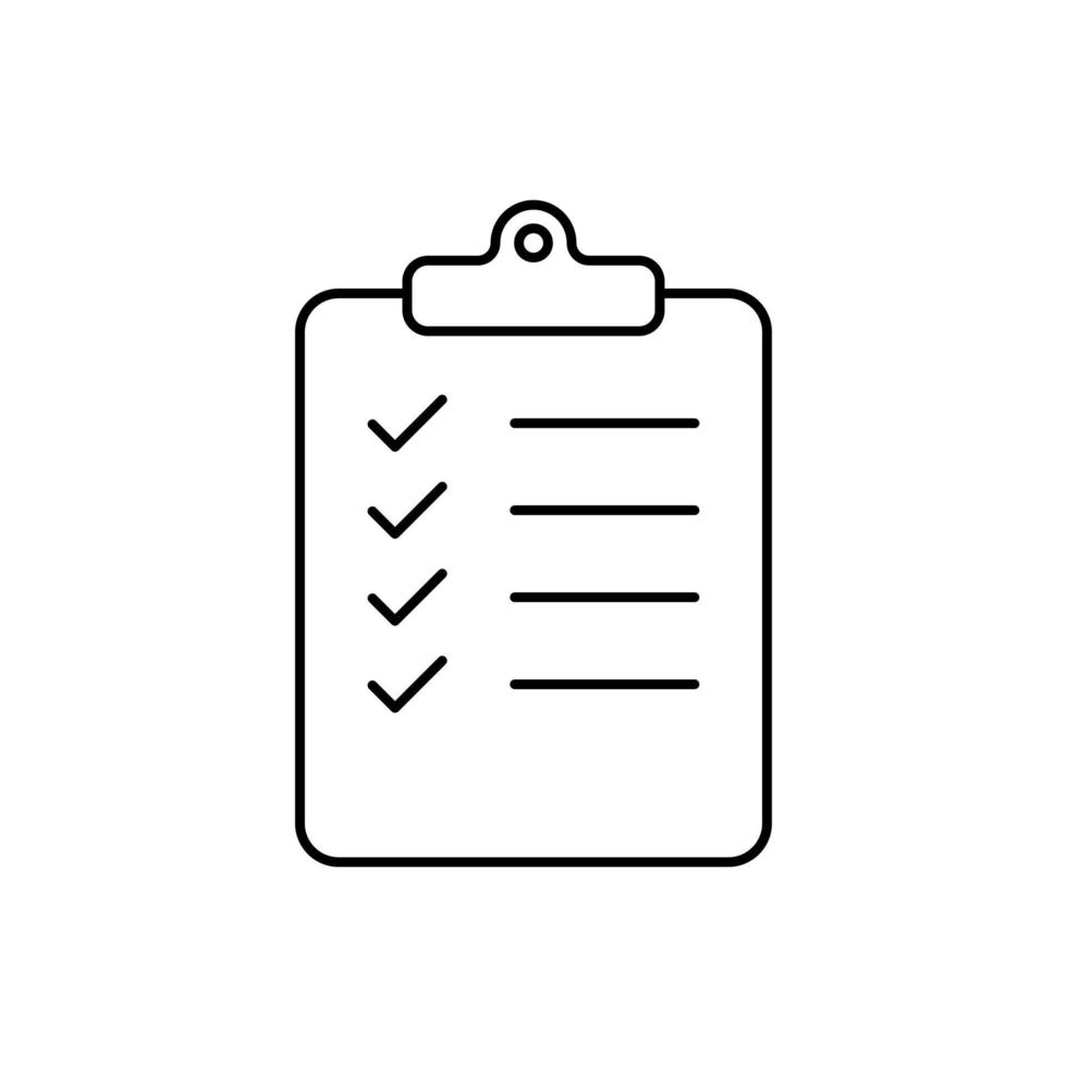 clipboard checklist vector icon