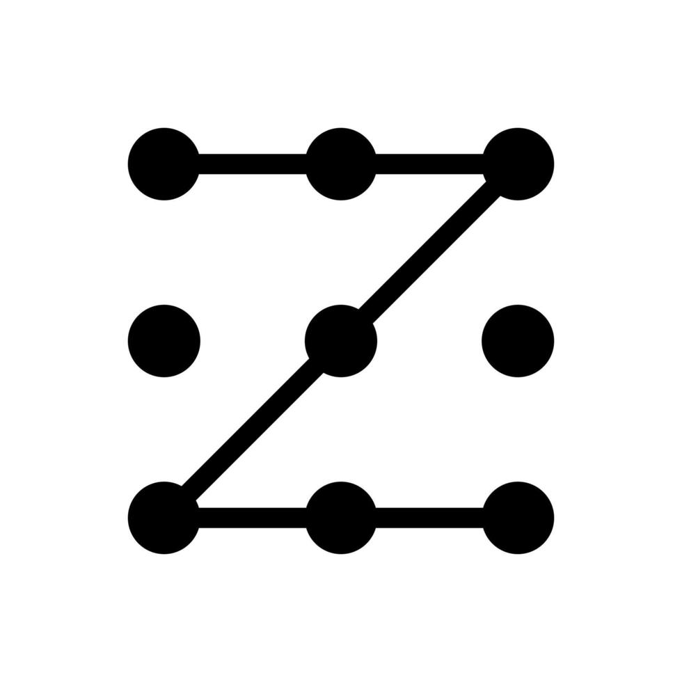 screen lock pattern vector icon