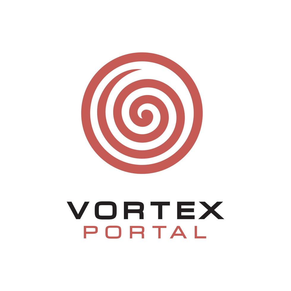 Spiral Vortex and Circle Logo Design Vector