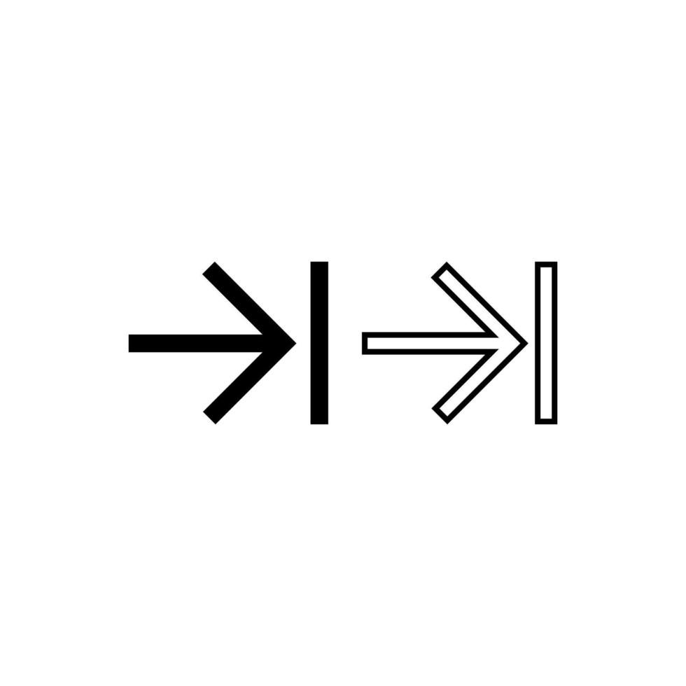 right end arrow vector icon