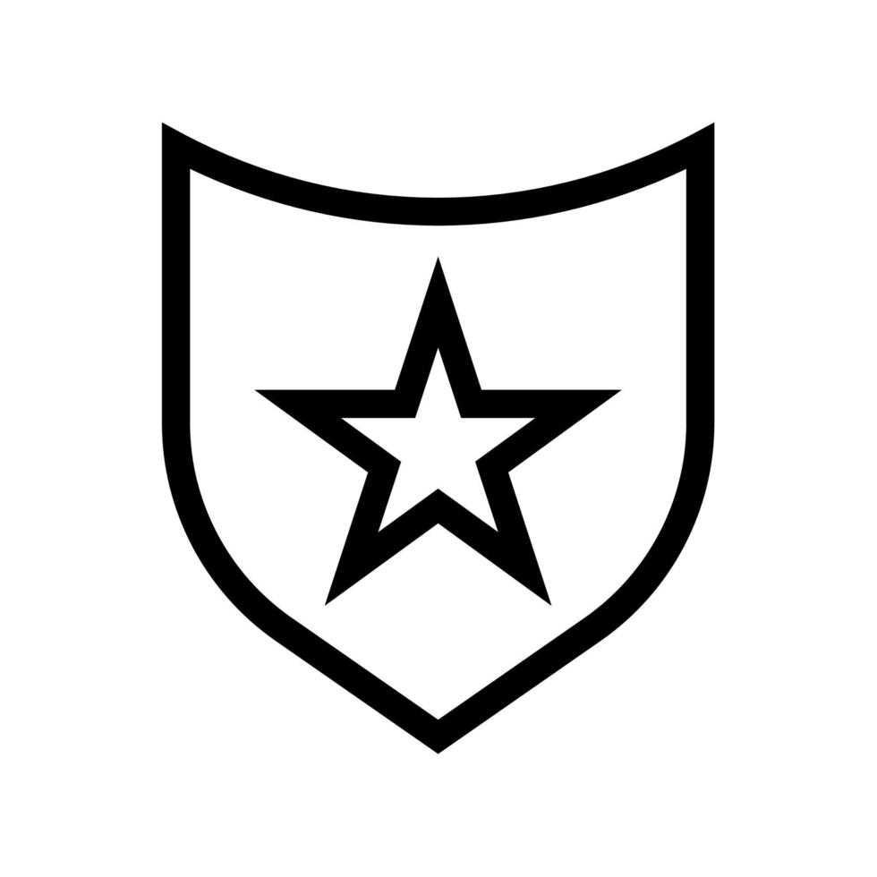 escudo con icono de vector de estrella