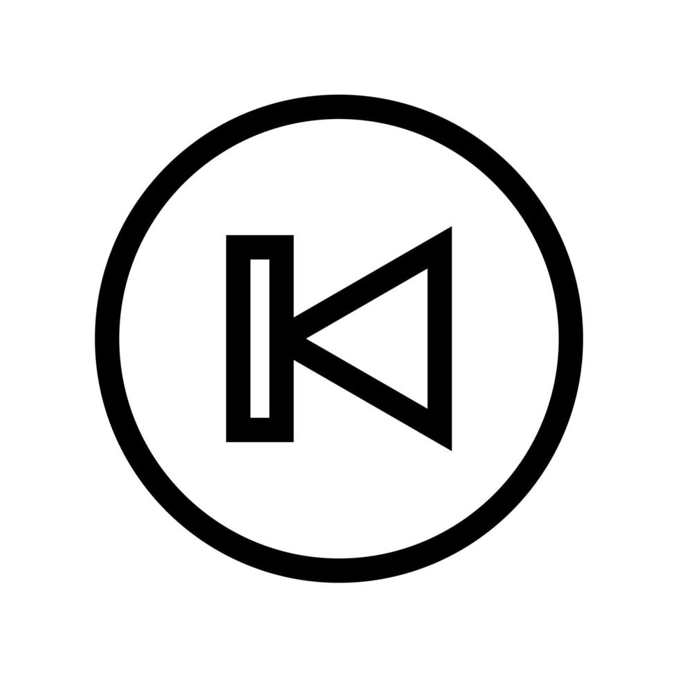 previous video vector icon