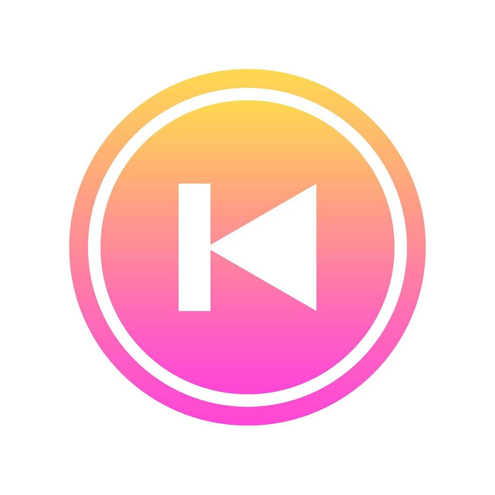 previous video vector icon