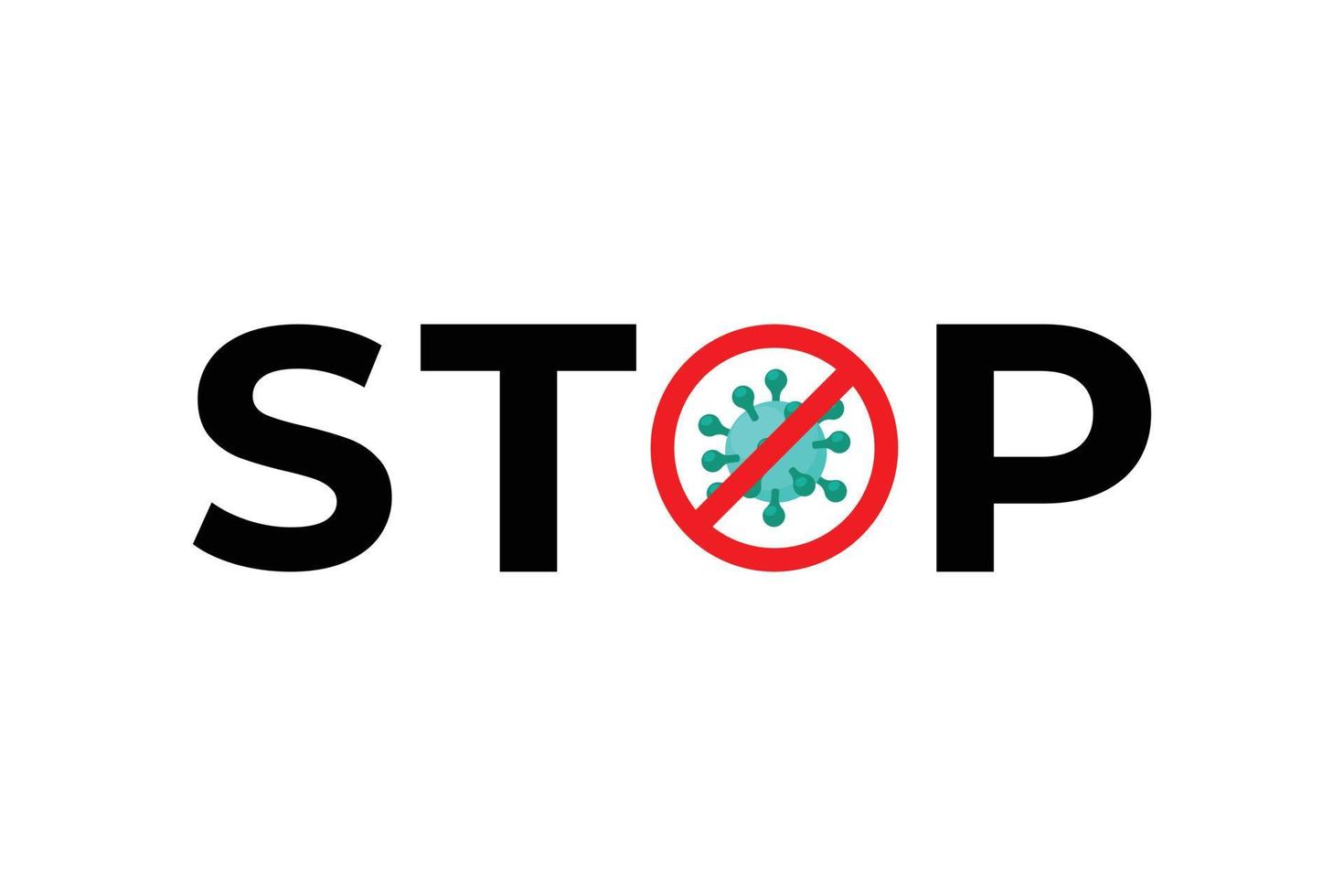 Stop Covid-19 Coronavirus Vector Illustration