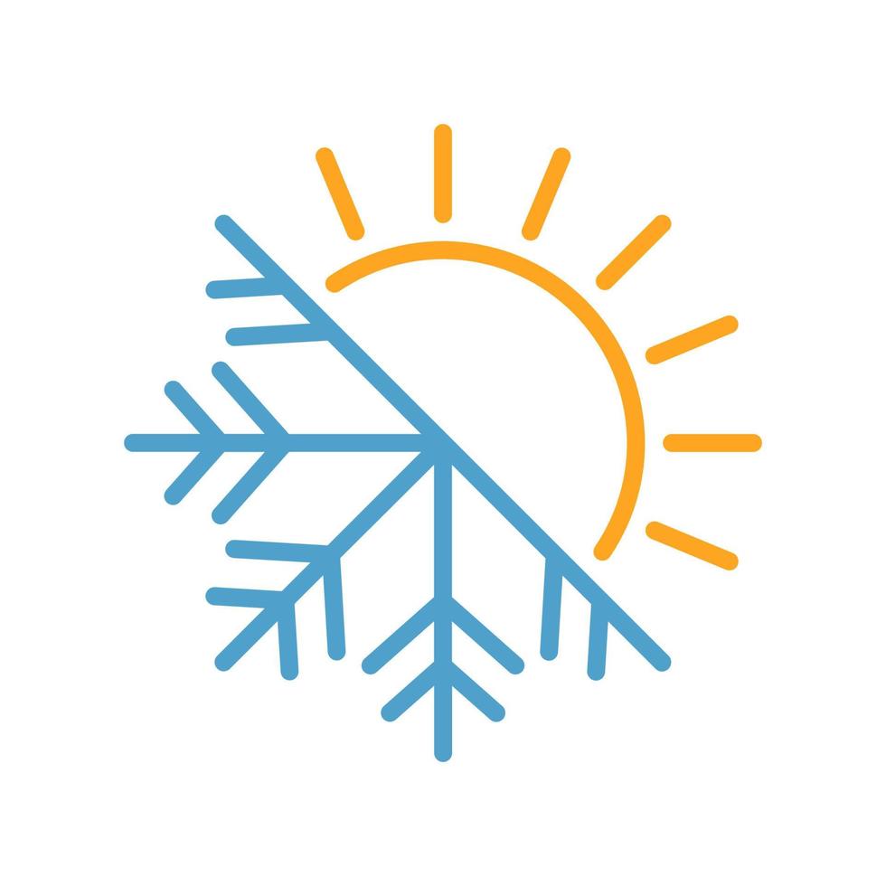 hot and cold vector icon