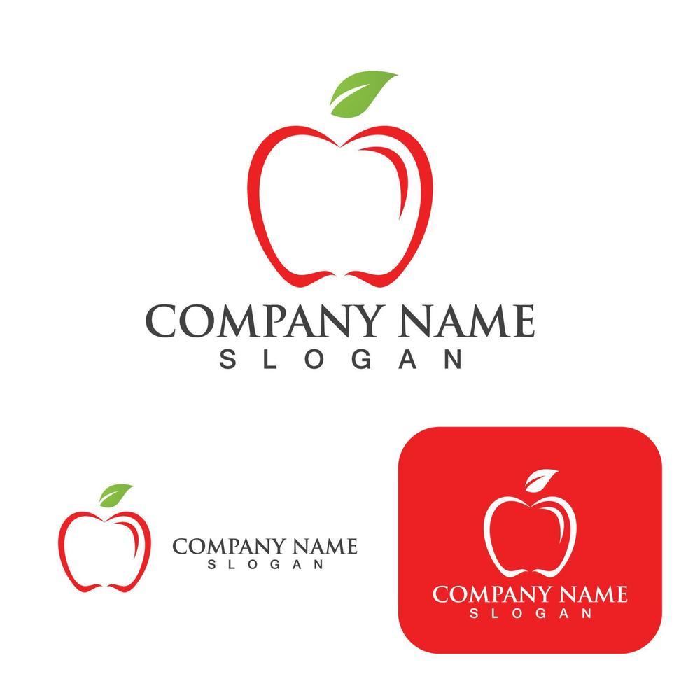 ilustración de vector de logotipo de icono de manzana