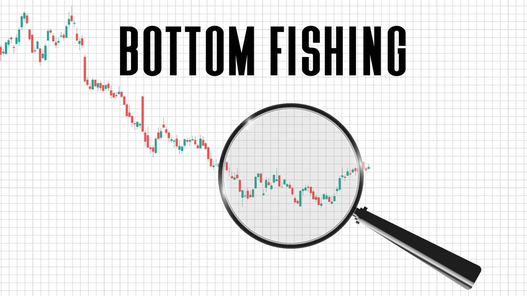 abstract background of bottom fishing stock market on white background vector