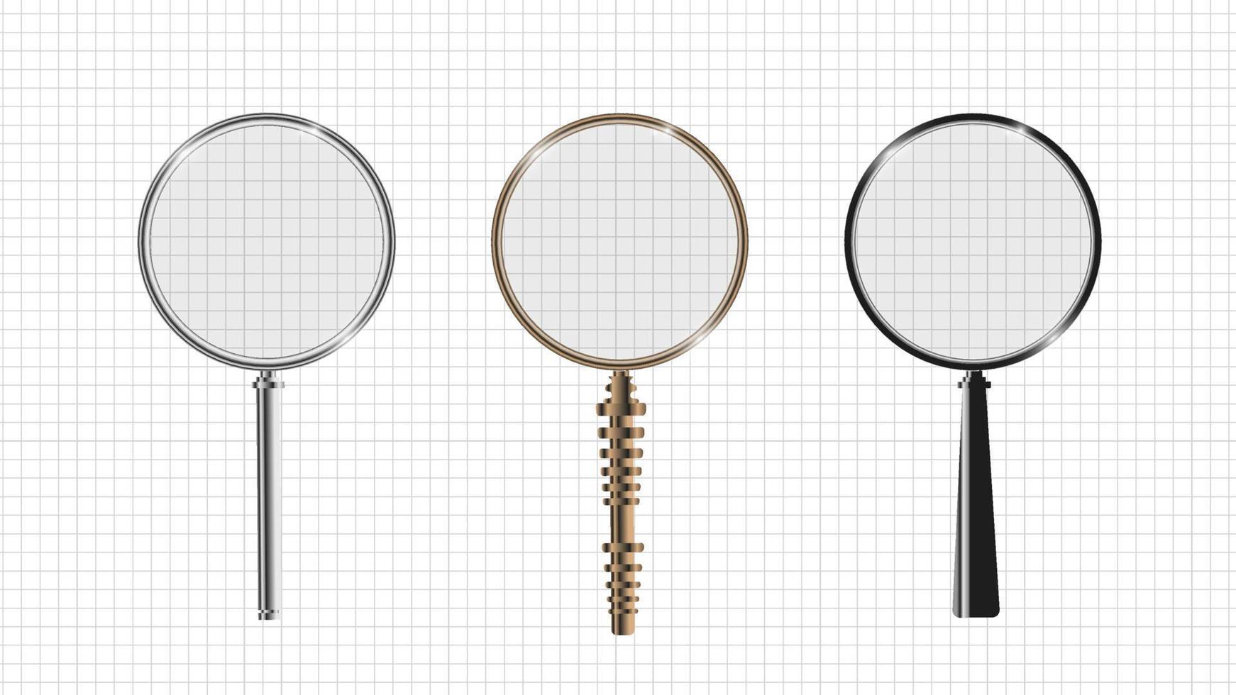 abstract background of magnifying glass on white background vector