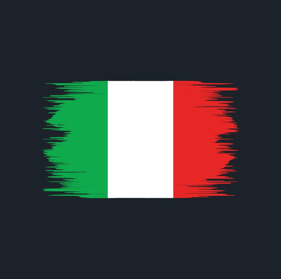 cepillo de bandera de italia vector