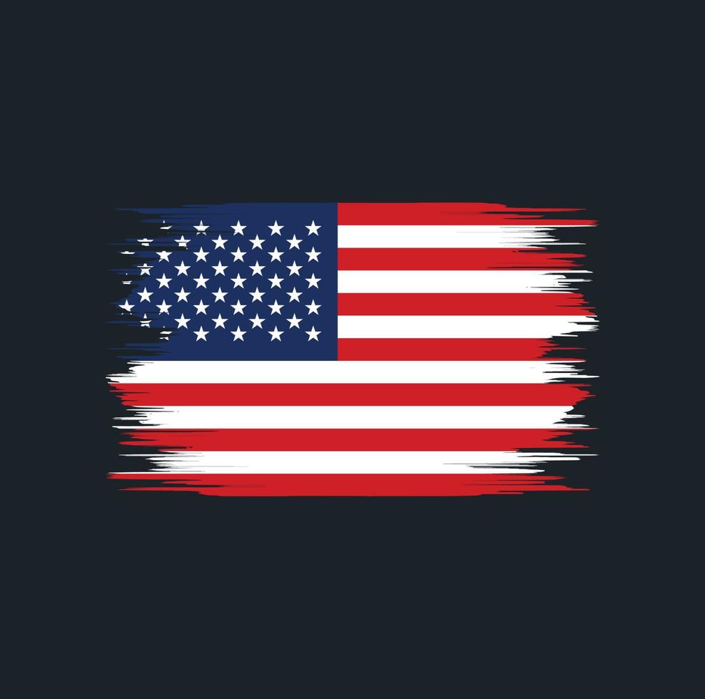 cepillo de bandera americana vector