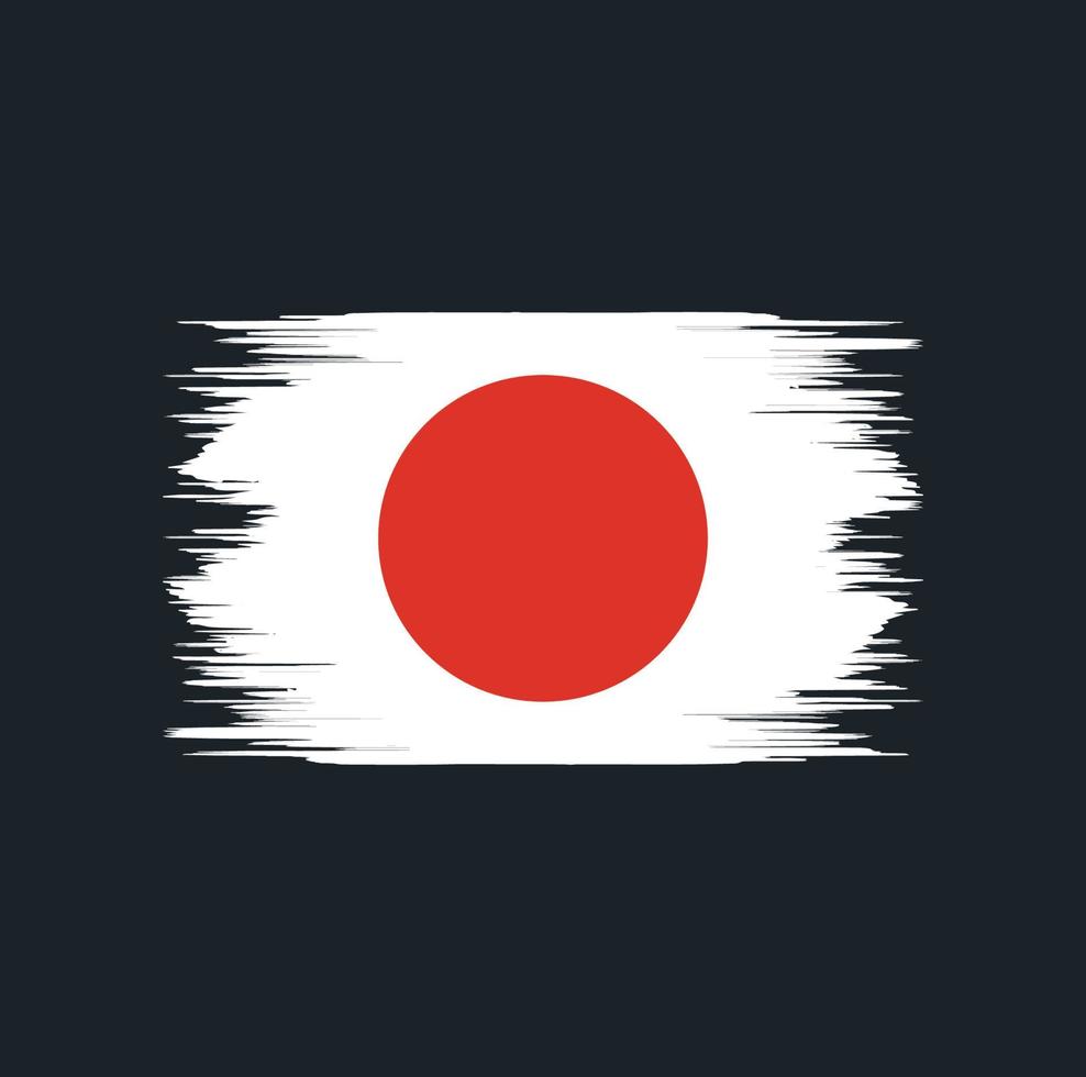 Japan Flag Brush vector