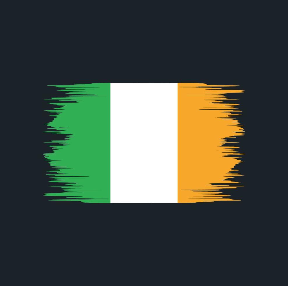 Ireland Flag Brush vector