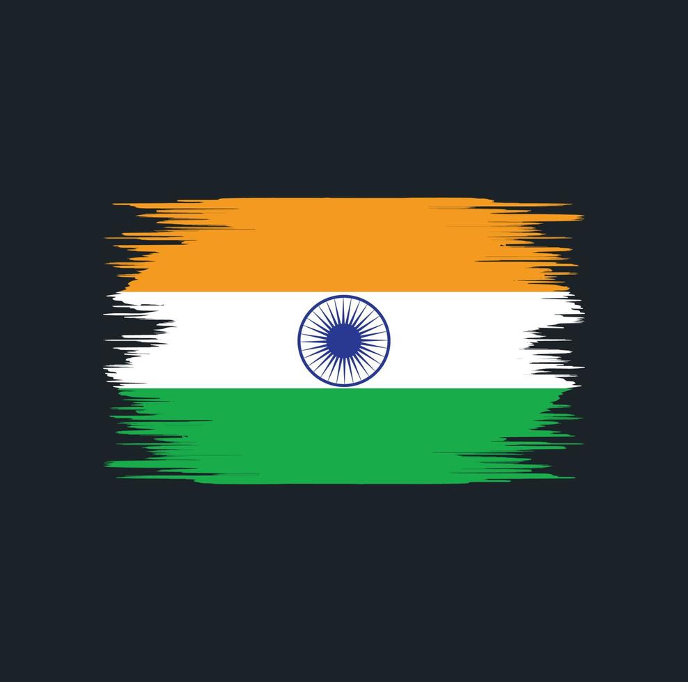 India Flag Brush vector