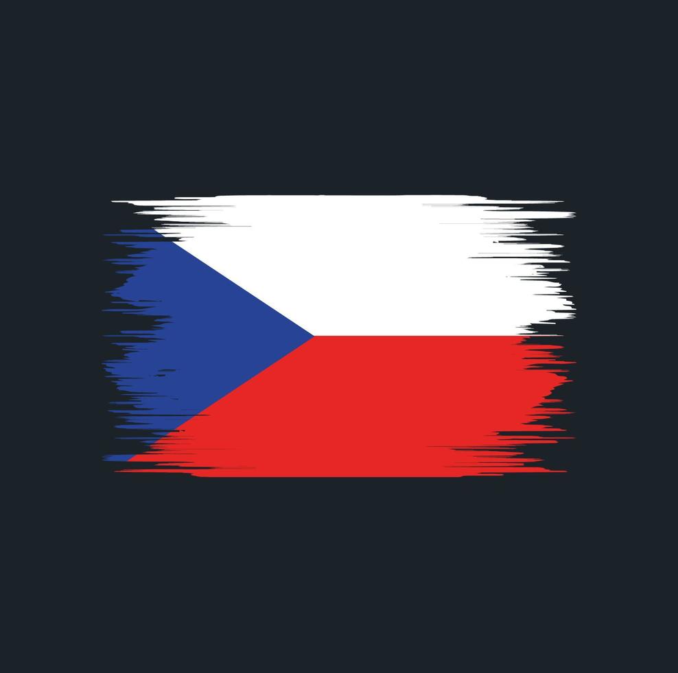Czech Republic Flag Brush vector