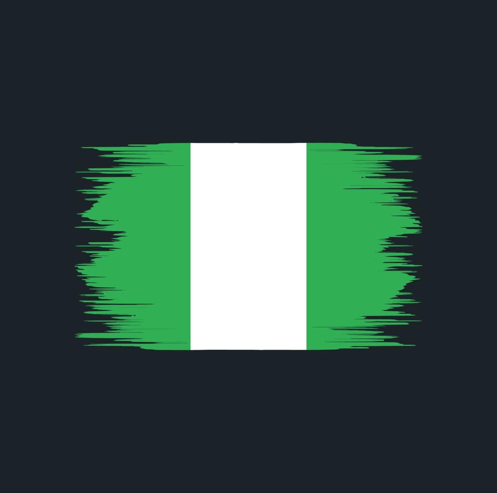 cepillo de bandera de nigeria vector