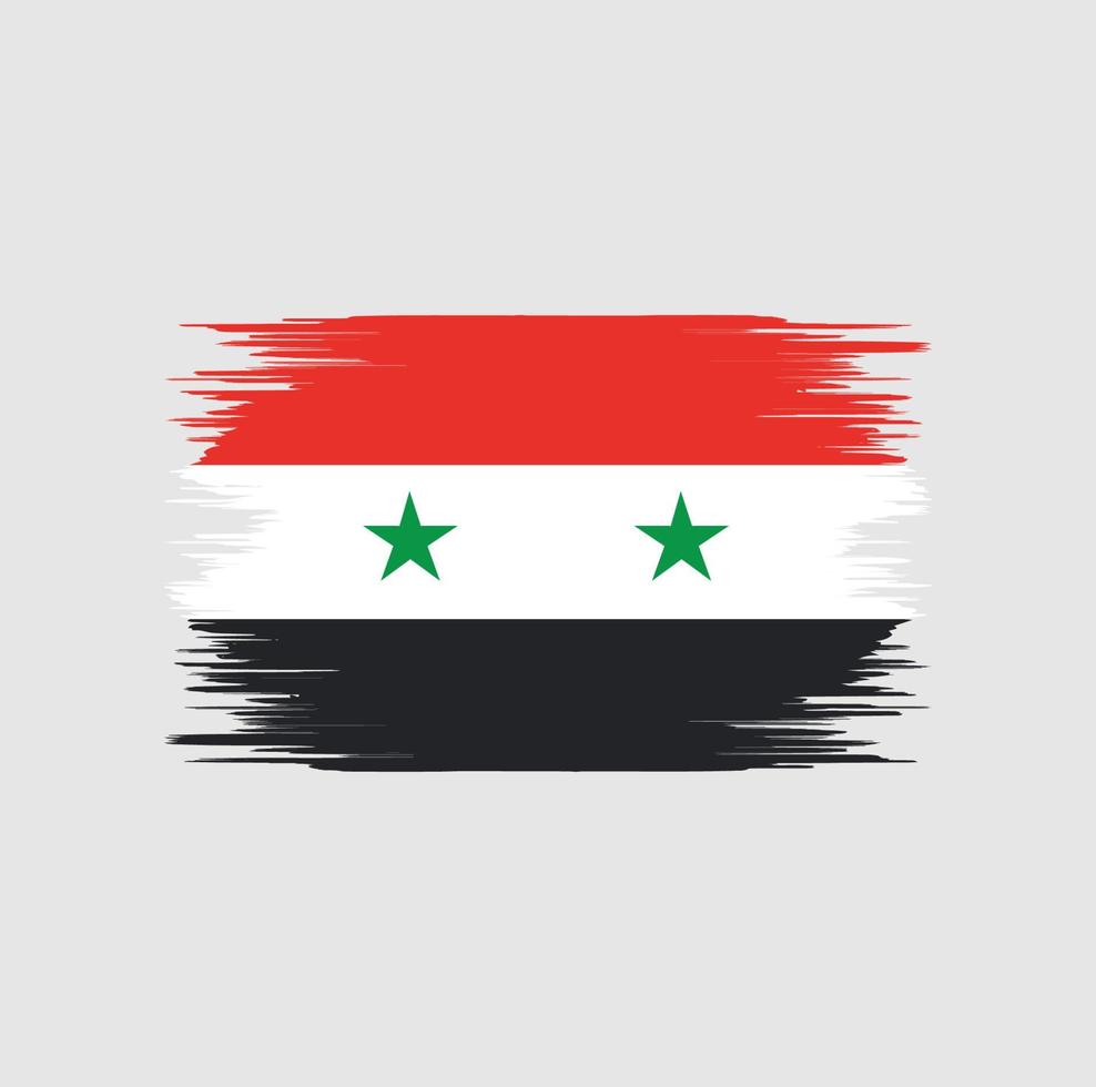 Syria Flag Brush vector