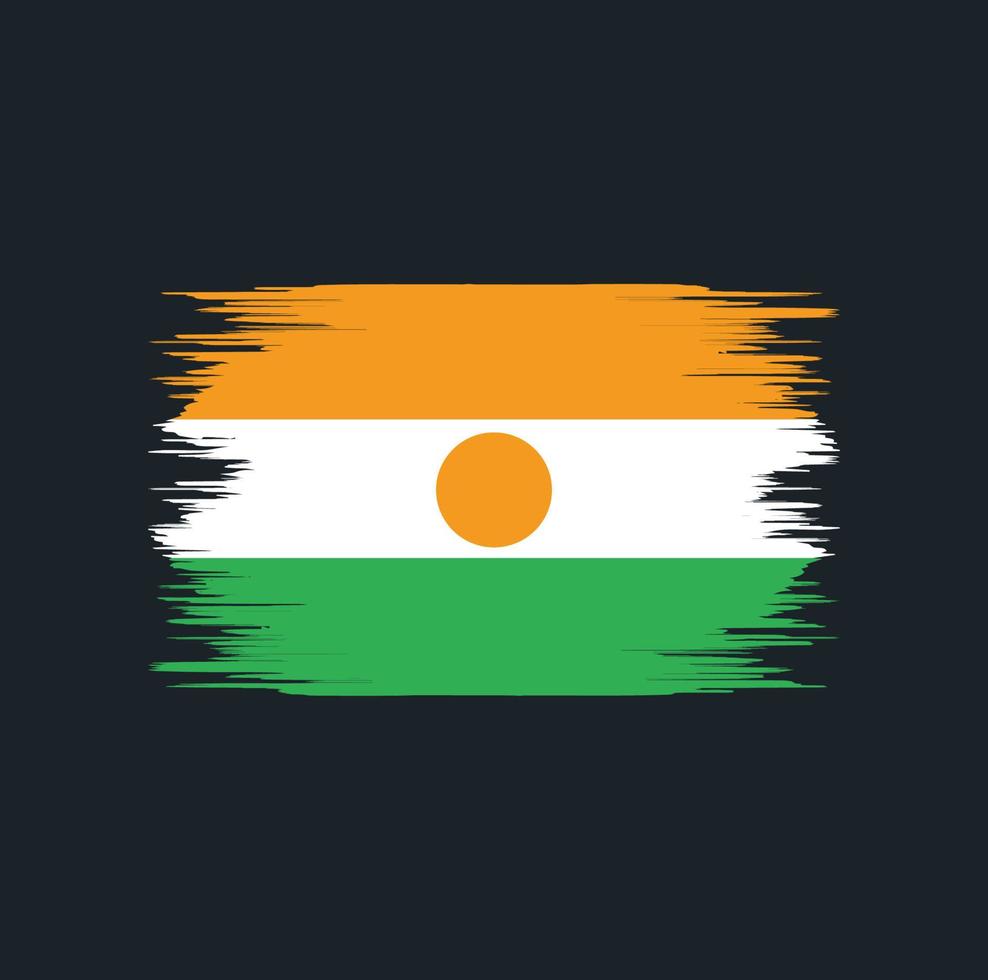 Niger Flag Brush vector