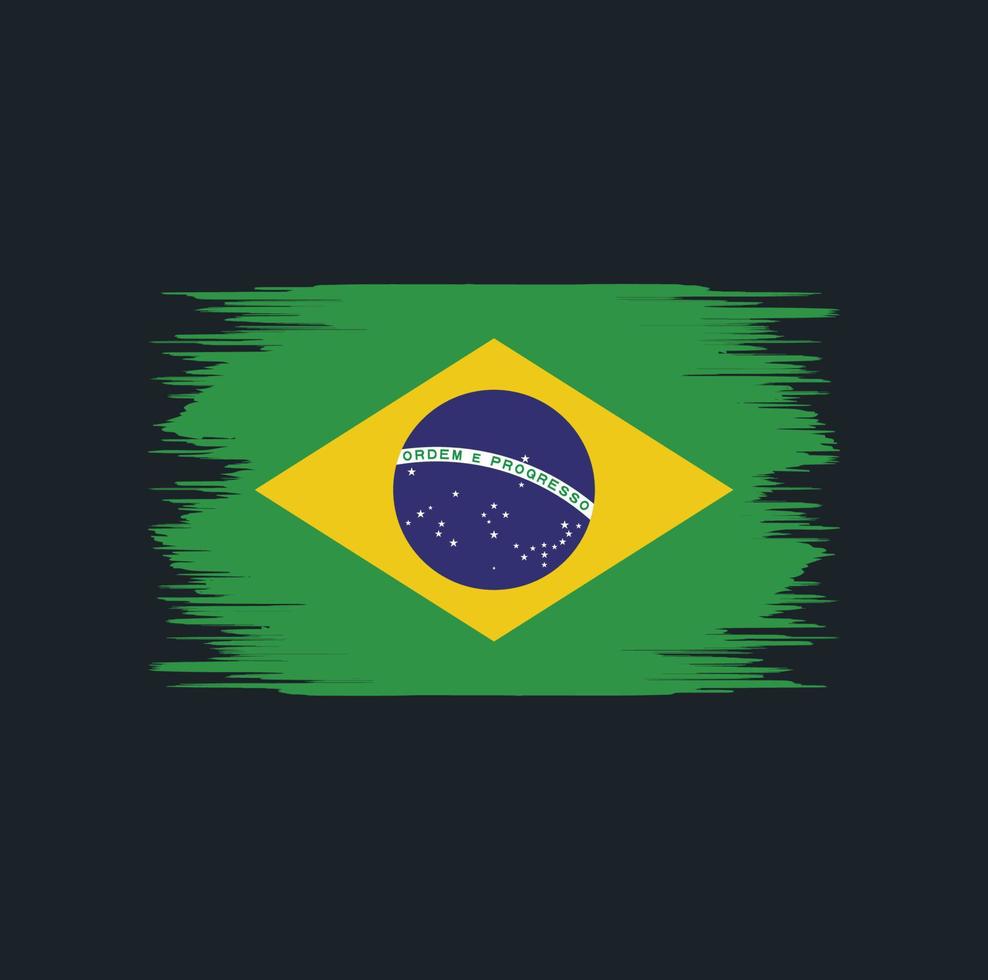 cepillo de bandera de brasil vector