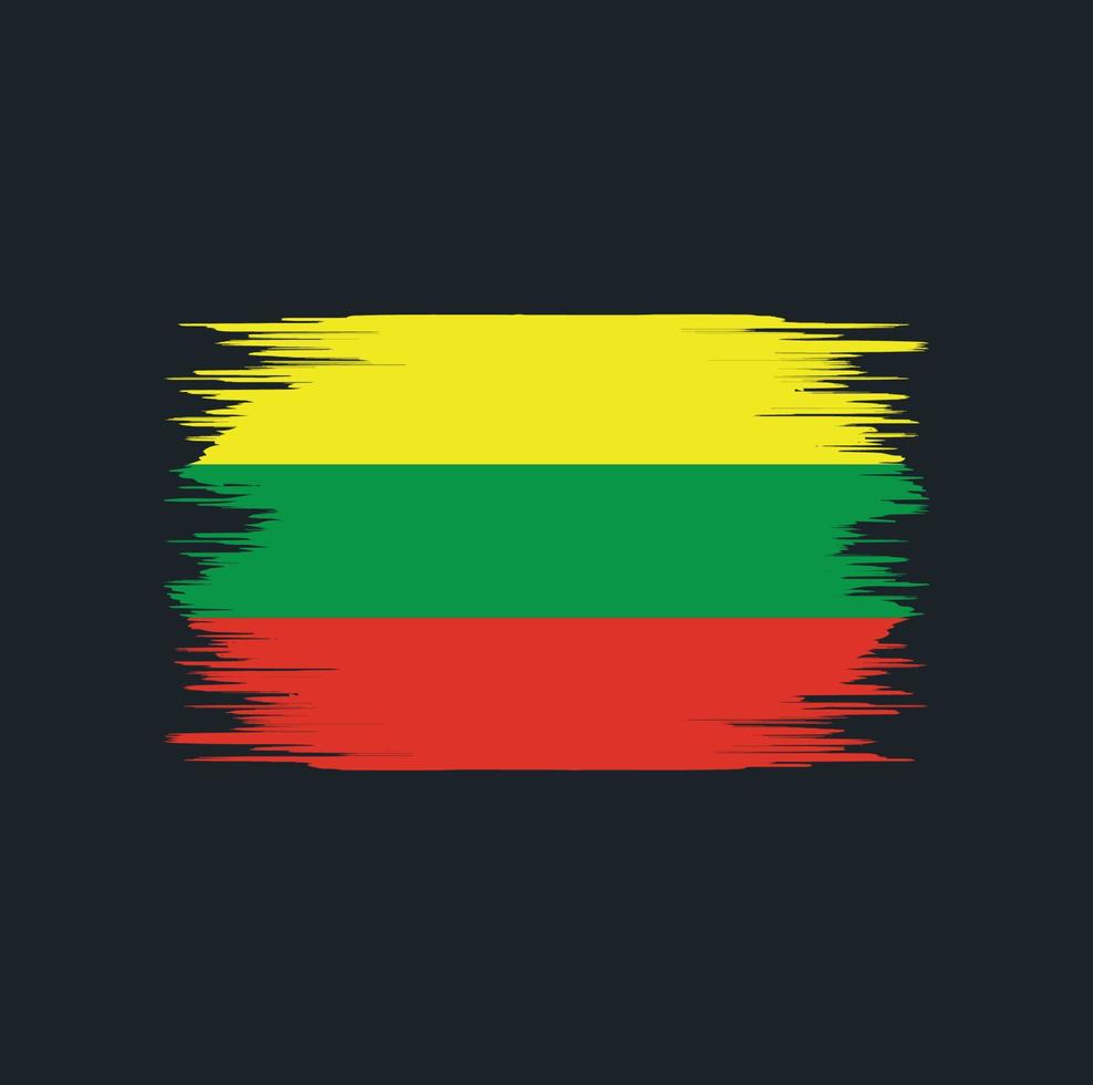 Lithuania Flag Brush vector