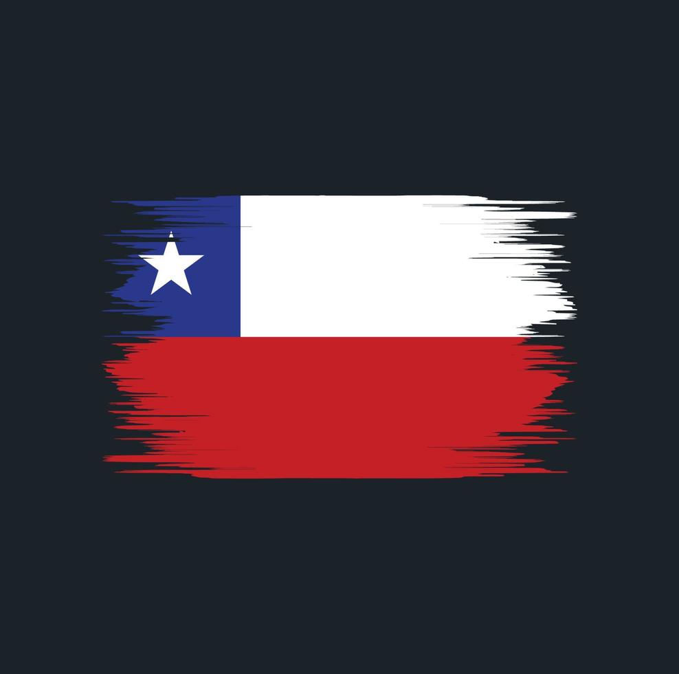 pincel de bandera de chile vector