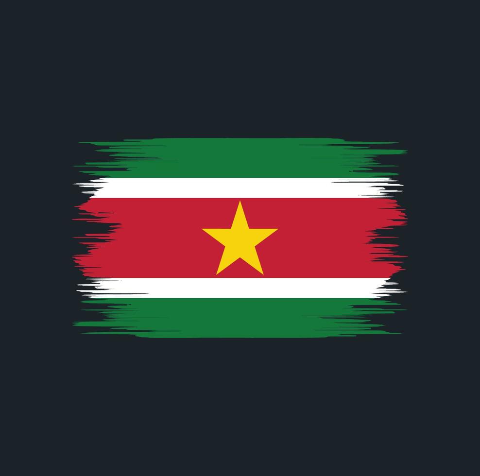 Suriname Flag Brush vector