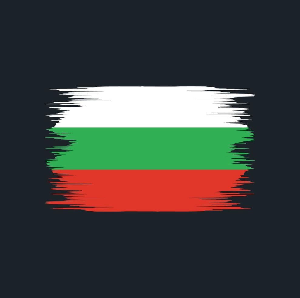 cepillo de bandera de bulgaria vector