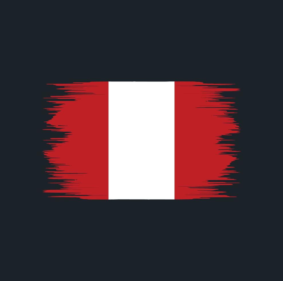 cepillo de bandera de perú vector