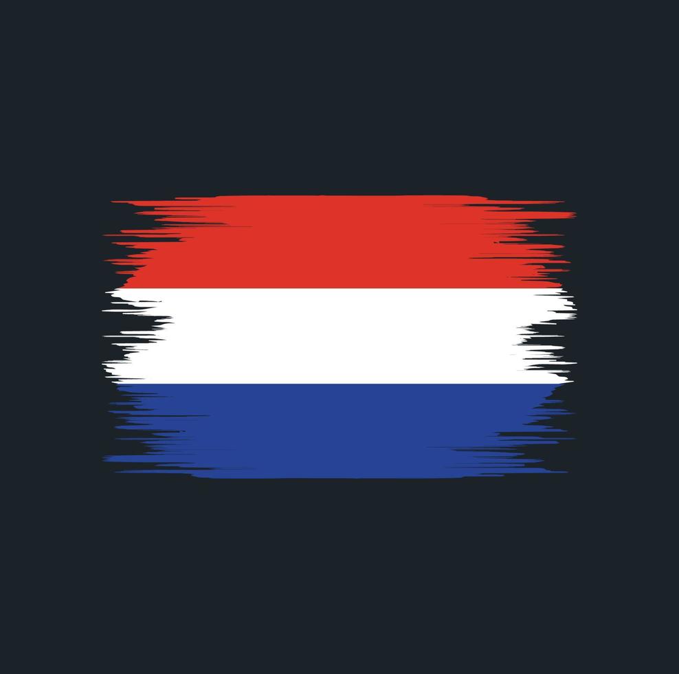 Netherlands Flag Brush vector