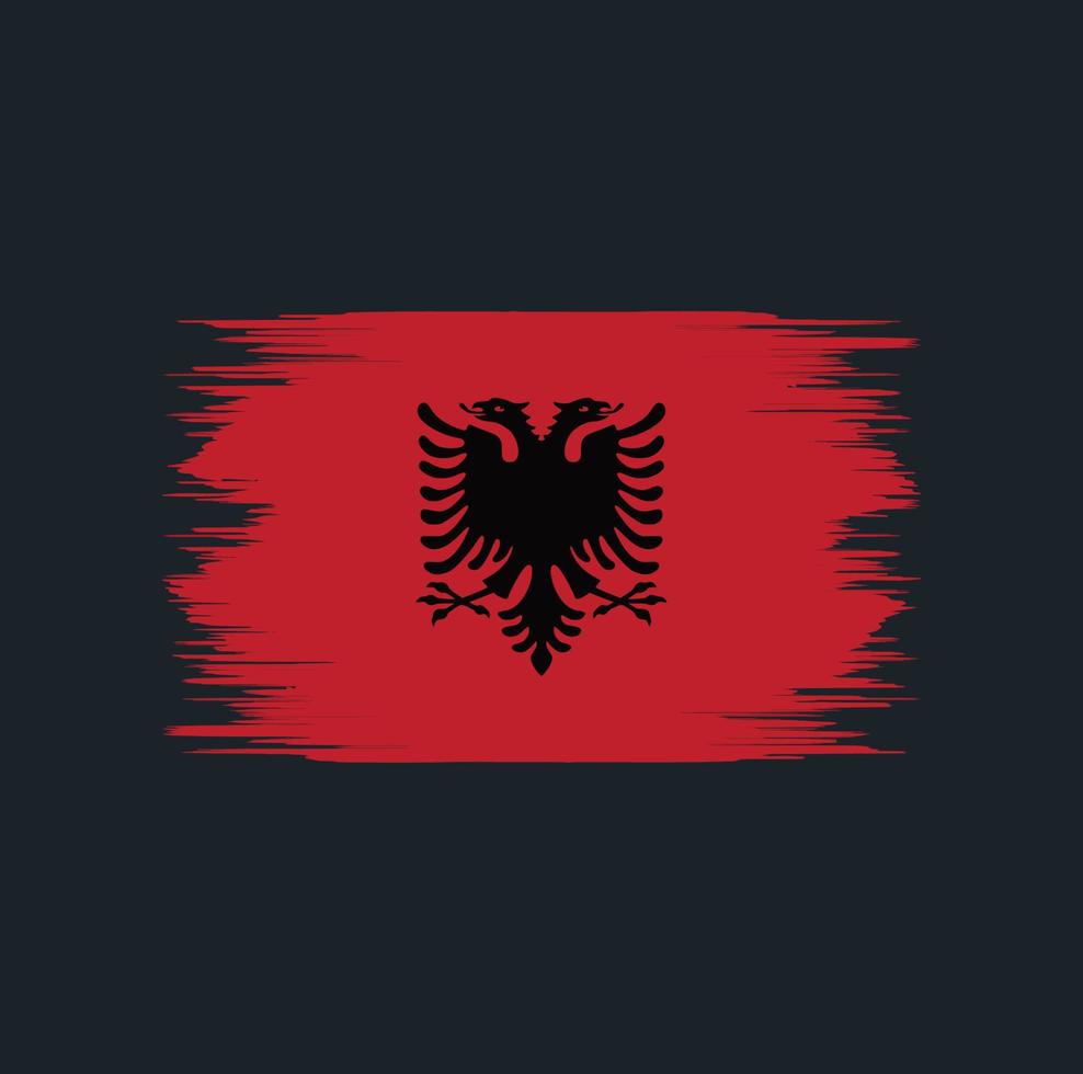 pincel de bandera de albania vector