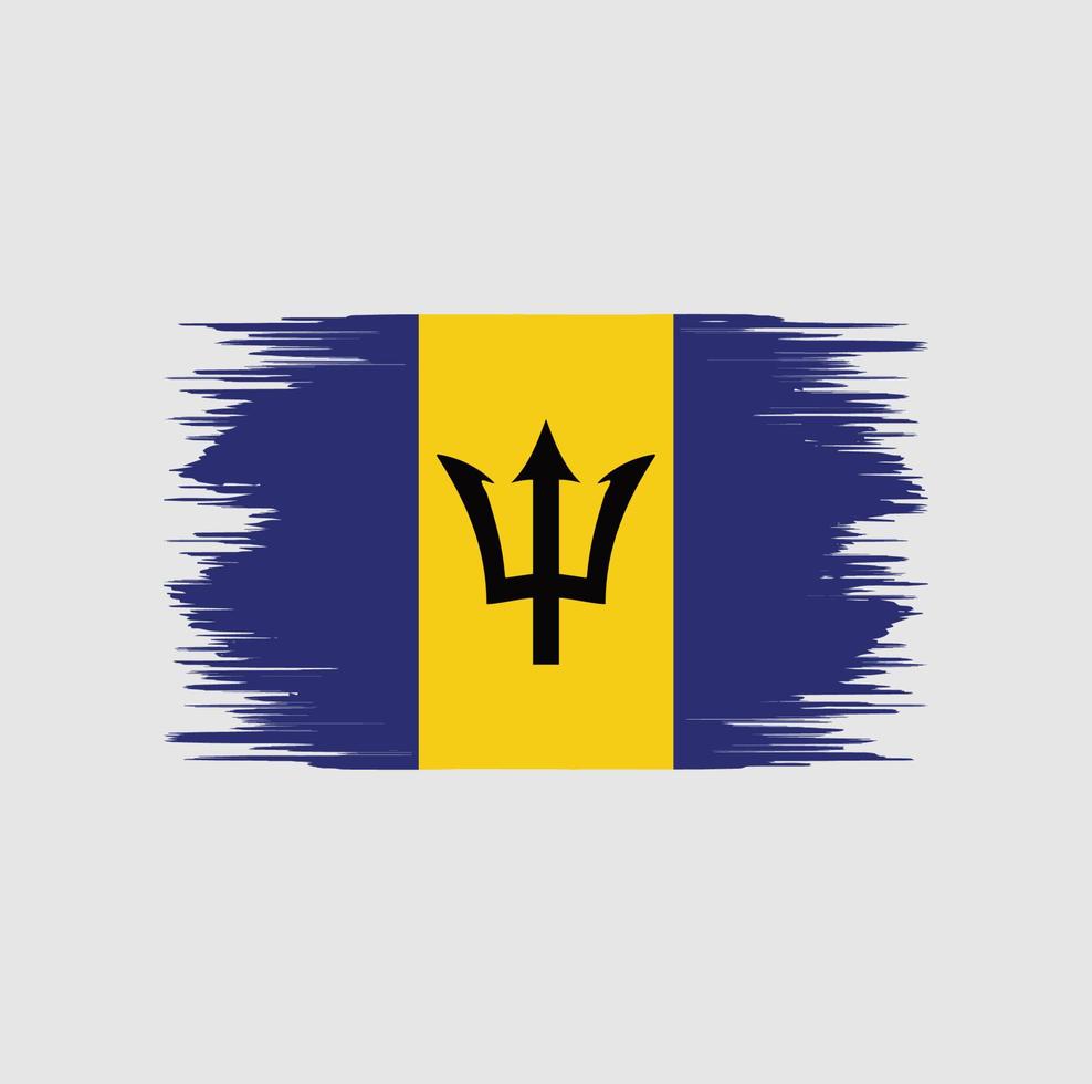 Barbados Flag Brush vector