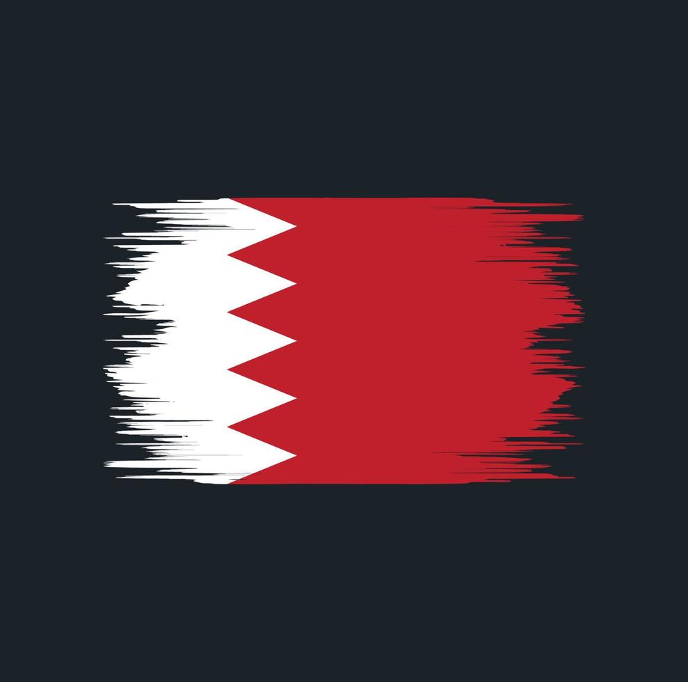 Bahrain Flag Brush vector