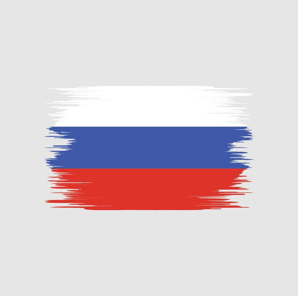 cepillo de bandera de rusia vector