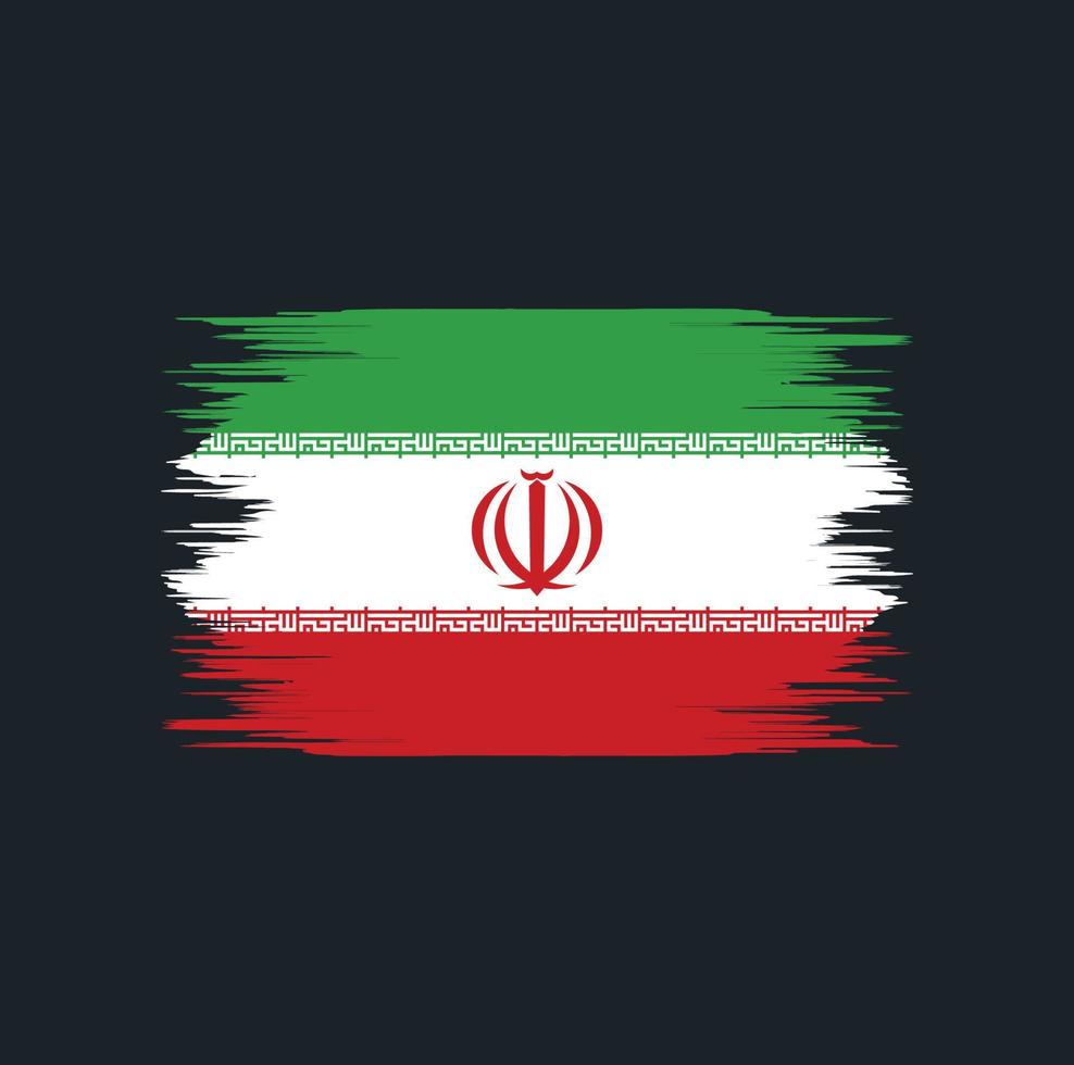Iran Flag Brush vector