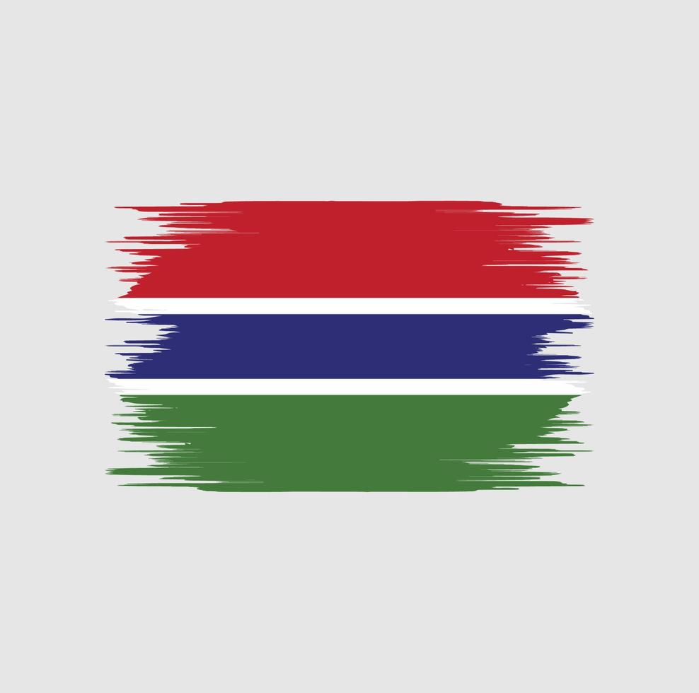 pincel de bandera de gambia vector