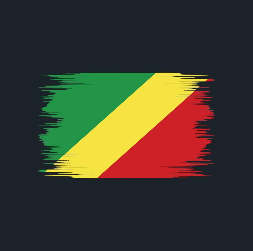 Congo Flag Brush vector