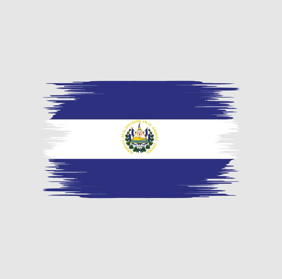 El Salvador Flag Brush vector