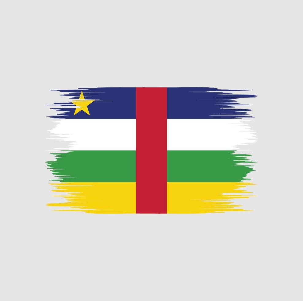 pincel de bandera centroafricana vector