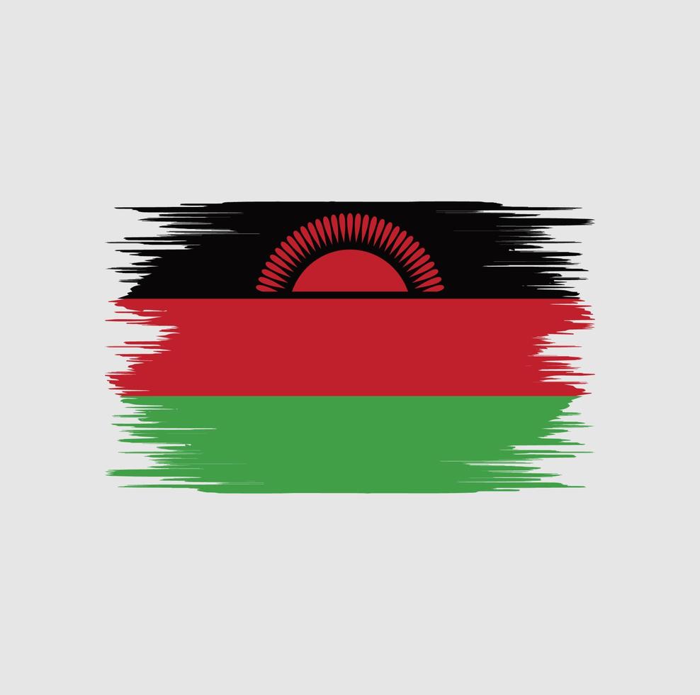Malawi Flag Brush vector
