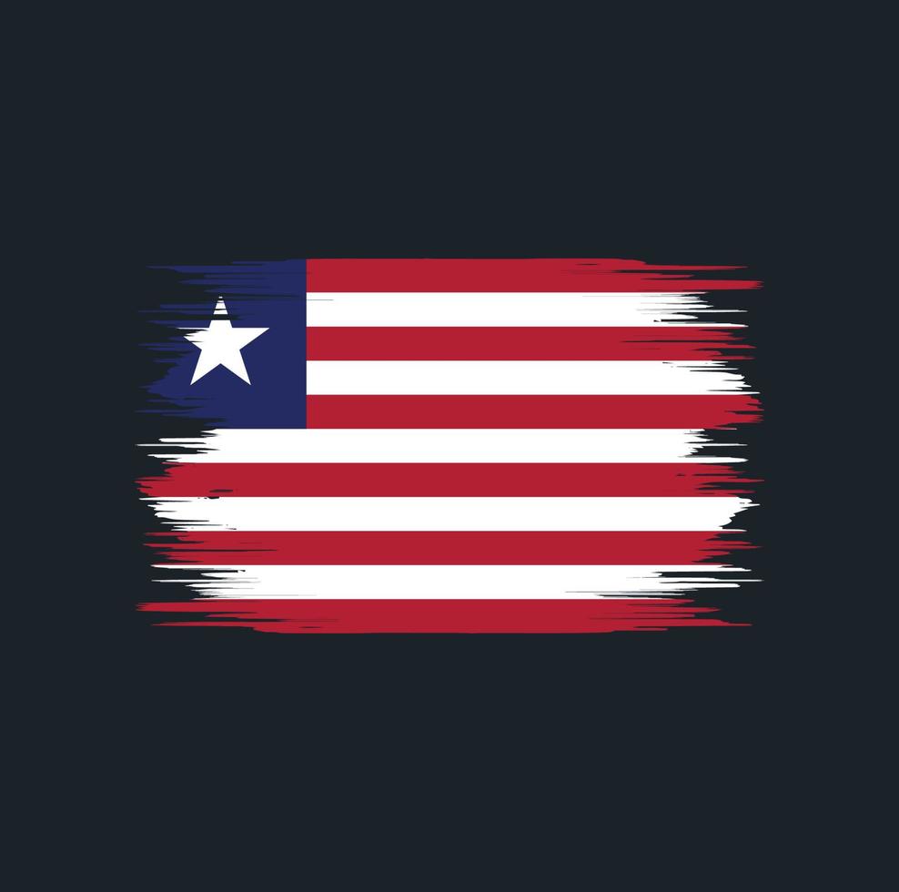 Liberia Flag Brush vector