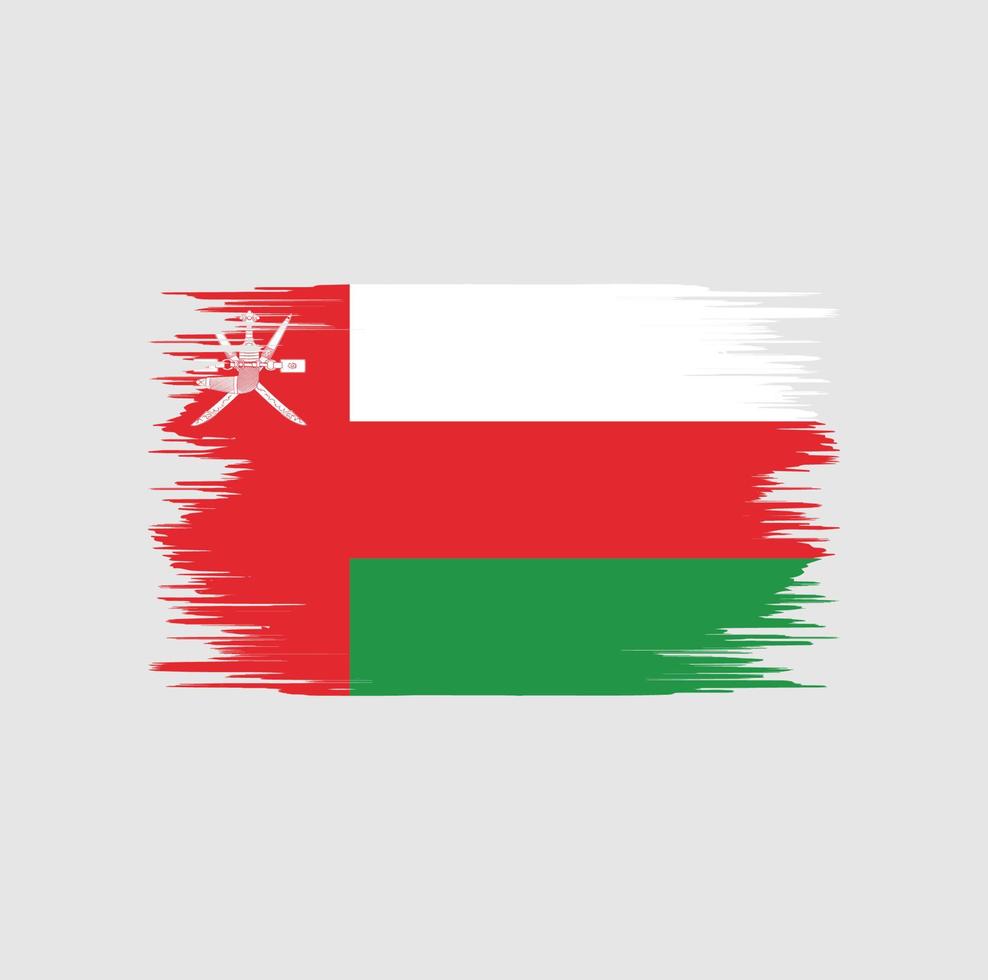 Oman Flag Brush vector