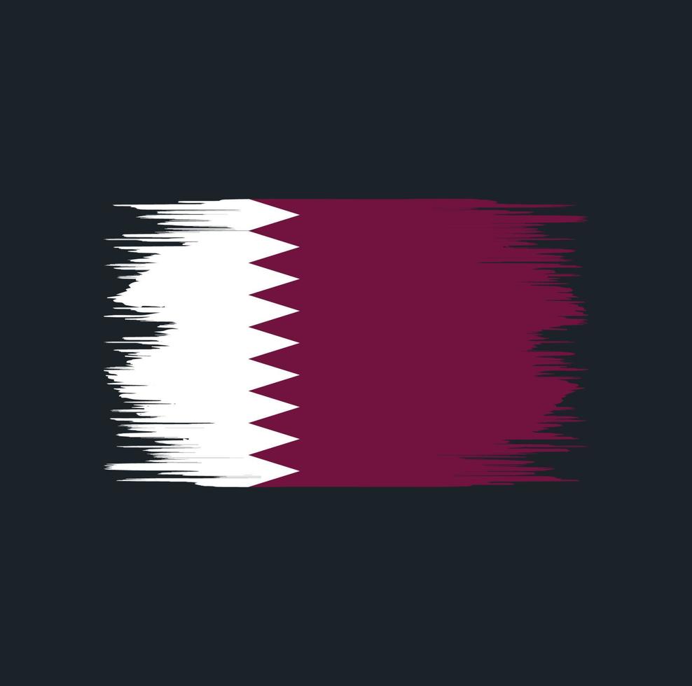 Qatar Flag Brush vector