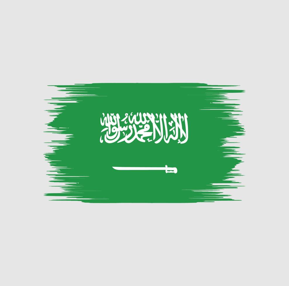 Saudi Arabia Flag Brush vector