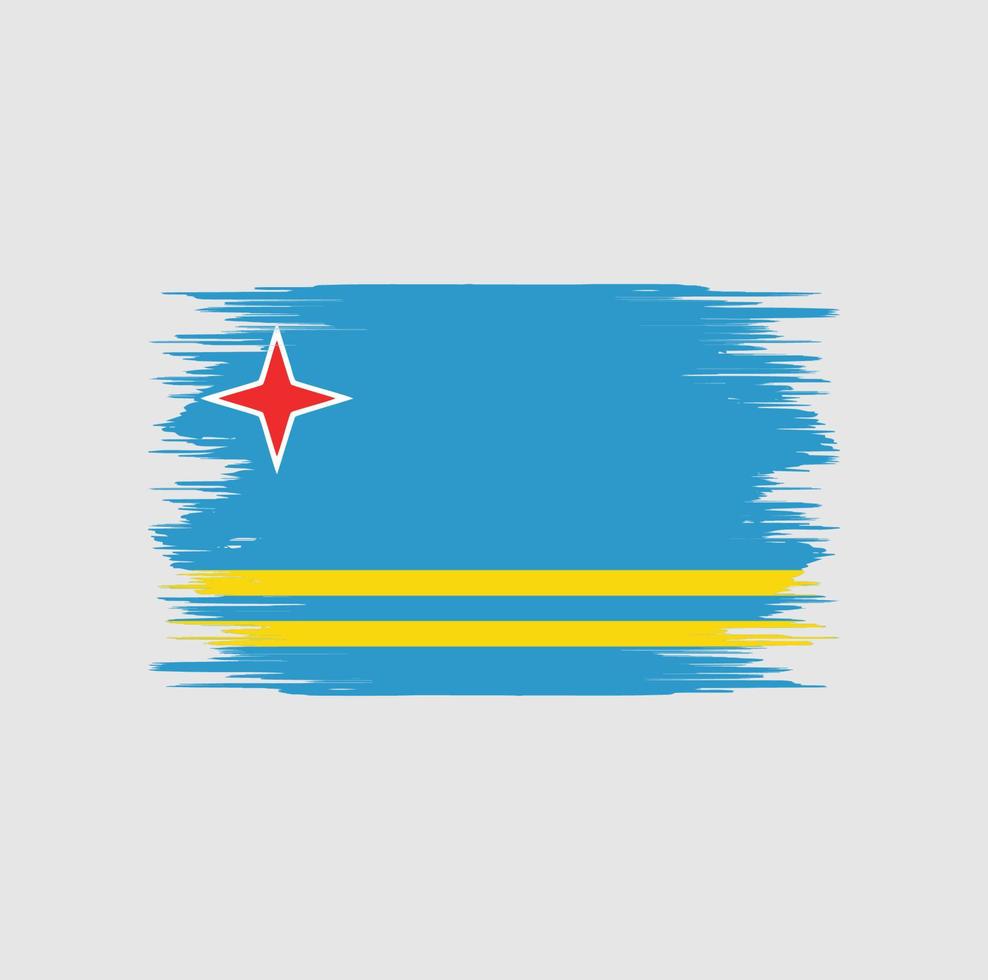 cepillo de la bandera de aruba vector