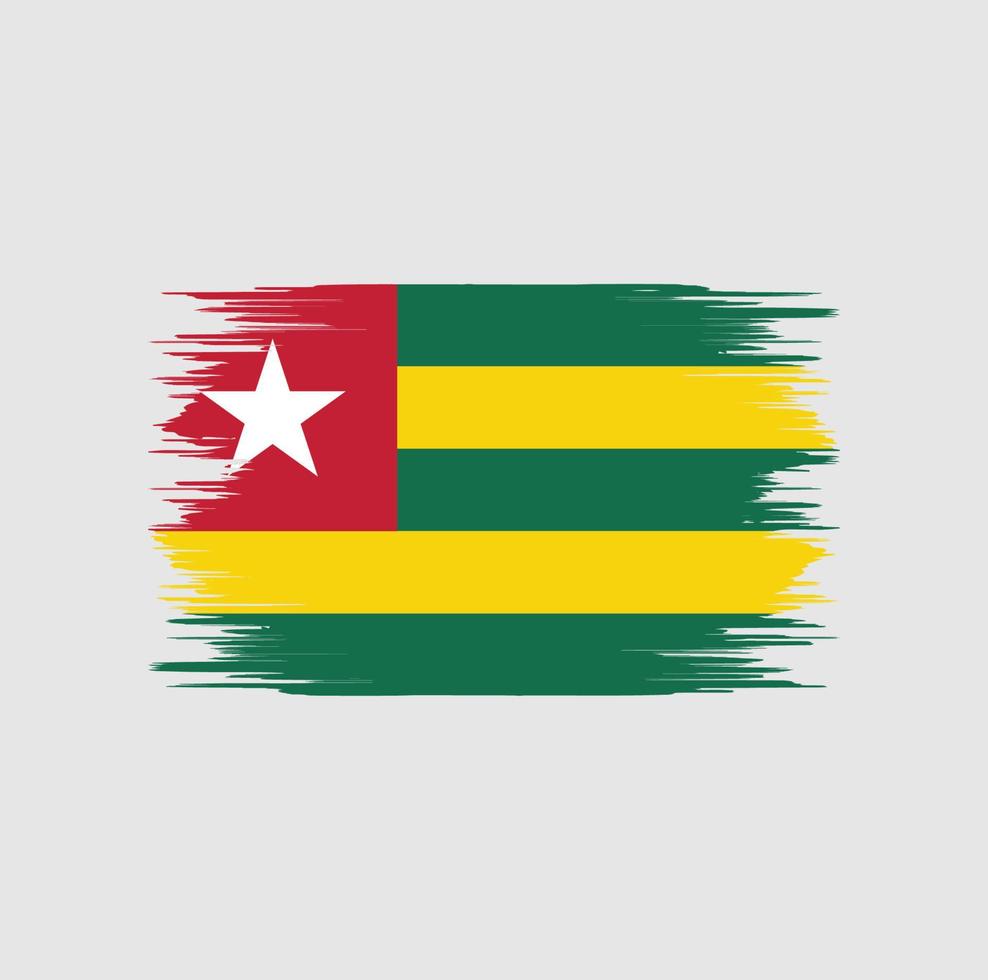 Togo Flag Brush vector