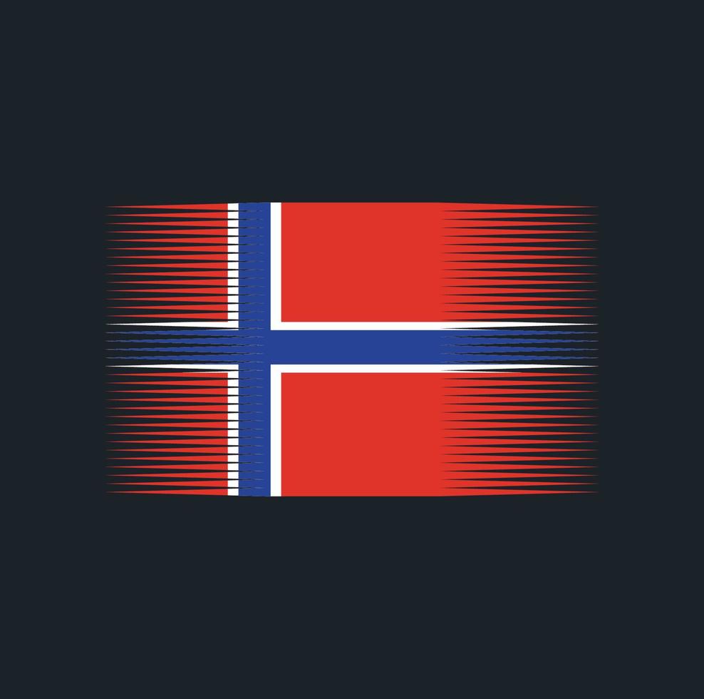 Norway Flag Brush. National Flag vector