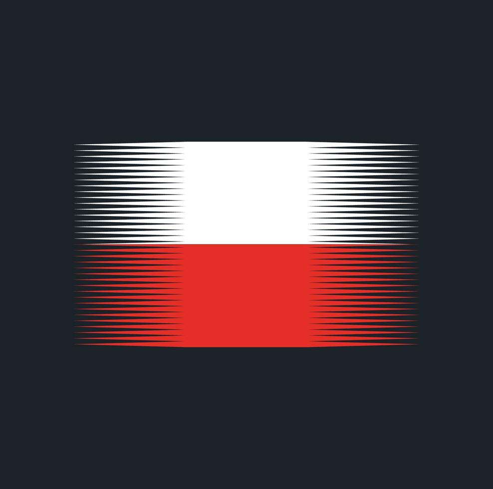 Poland Flag Brush. National Flag vector