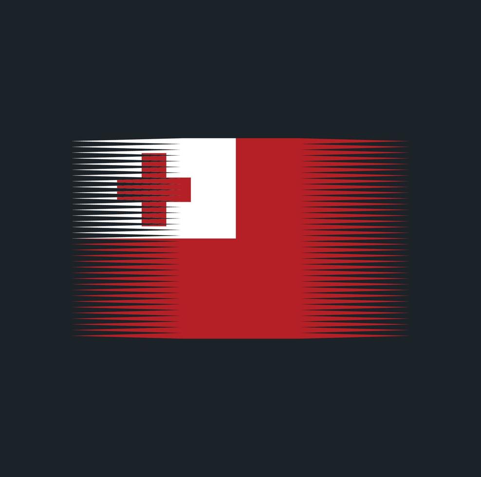 pincel de bandera de tonga. bandera nacional vector