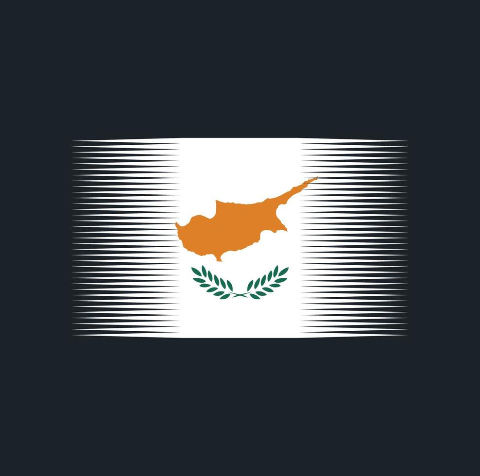 Cyprus Flag Brush. National Flag vector