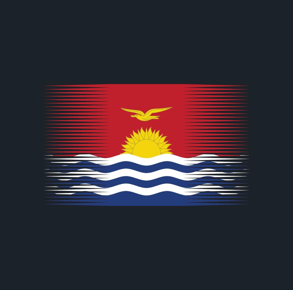 cepillo de bandera de kiribati. bandera nacional vector